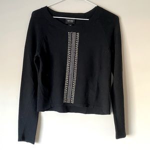 Nicole Women's Lightweight Black Decorative Sweater - XS - Pre-owned